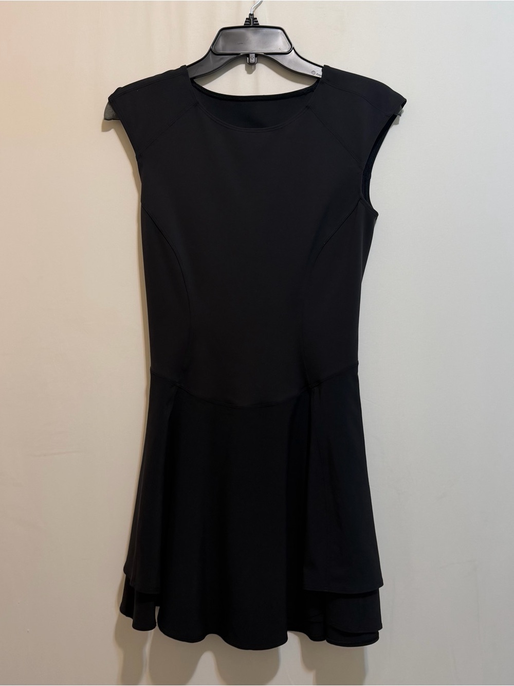 lululemon athletica Black Cap-Sleeve Layered Mini Dress
